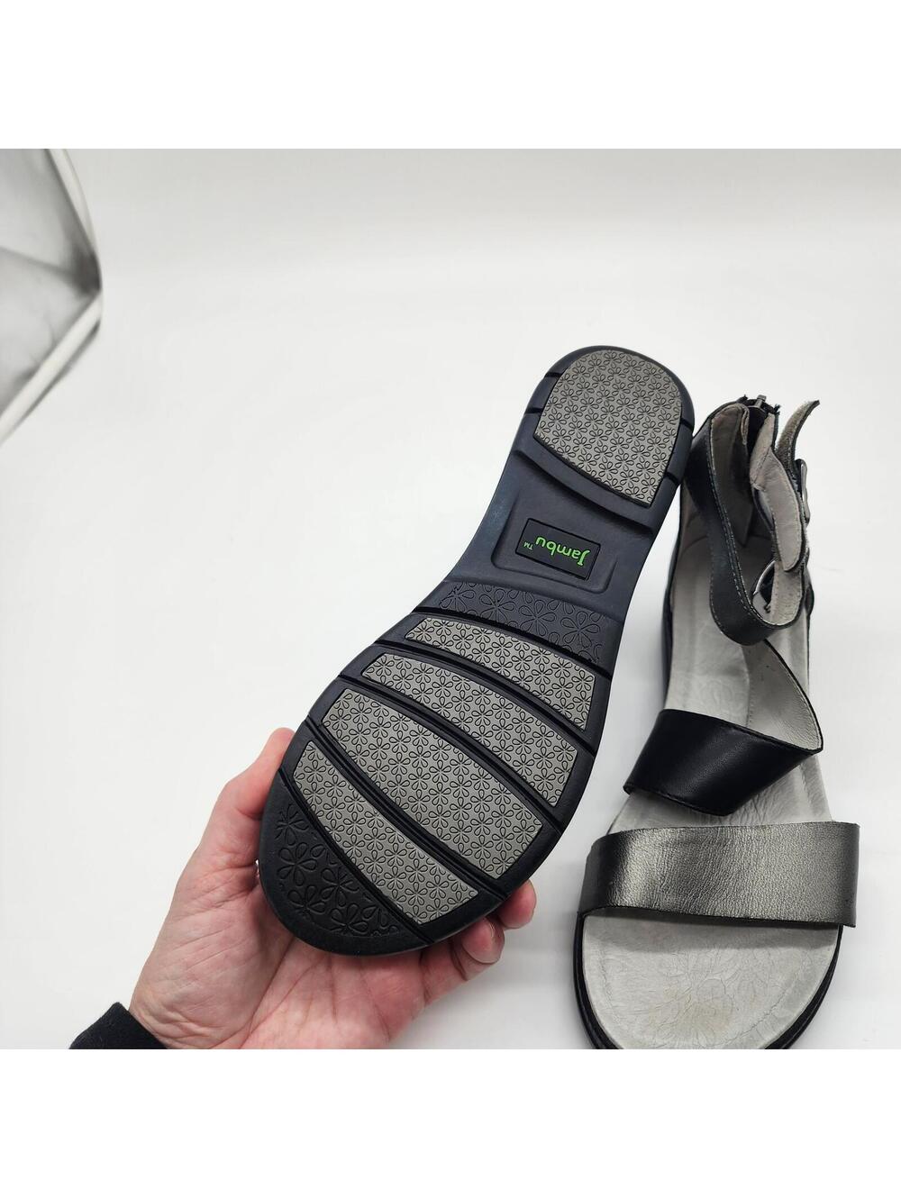 Jambu Cape May Sandals 8.5 black gunmetal - Picture 2 of 8